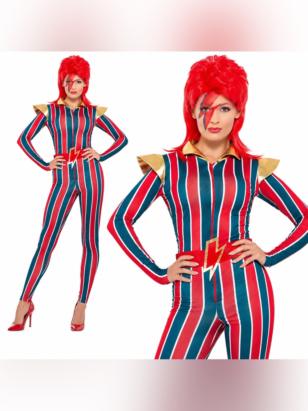 Smiffys David Bowie Ziggy Stardust Inspired Space Superstar Costume L